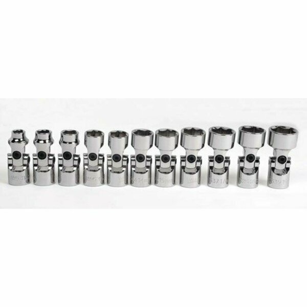 Williams Socket Set, 11 Pieces, 3/8 Inch Dr, Universal, 3/8 Inch Size JHW31939